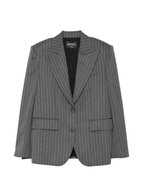 DONDUP pinstripe-pattern peaked-lapel blazer