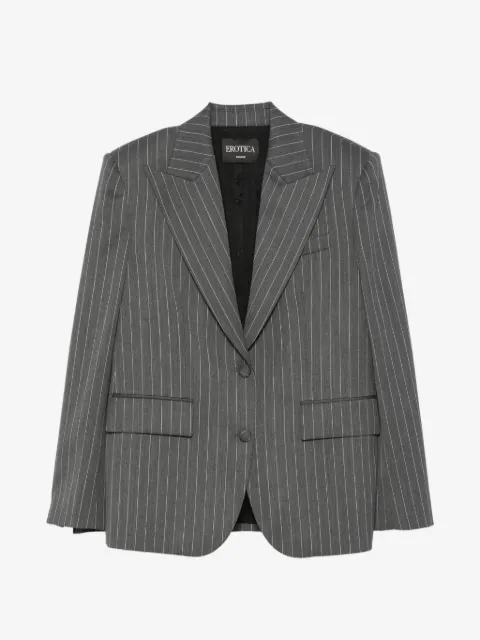 DONDUP Blazer mit steigendem Revers und Nadelstreifen