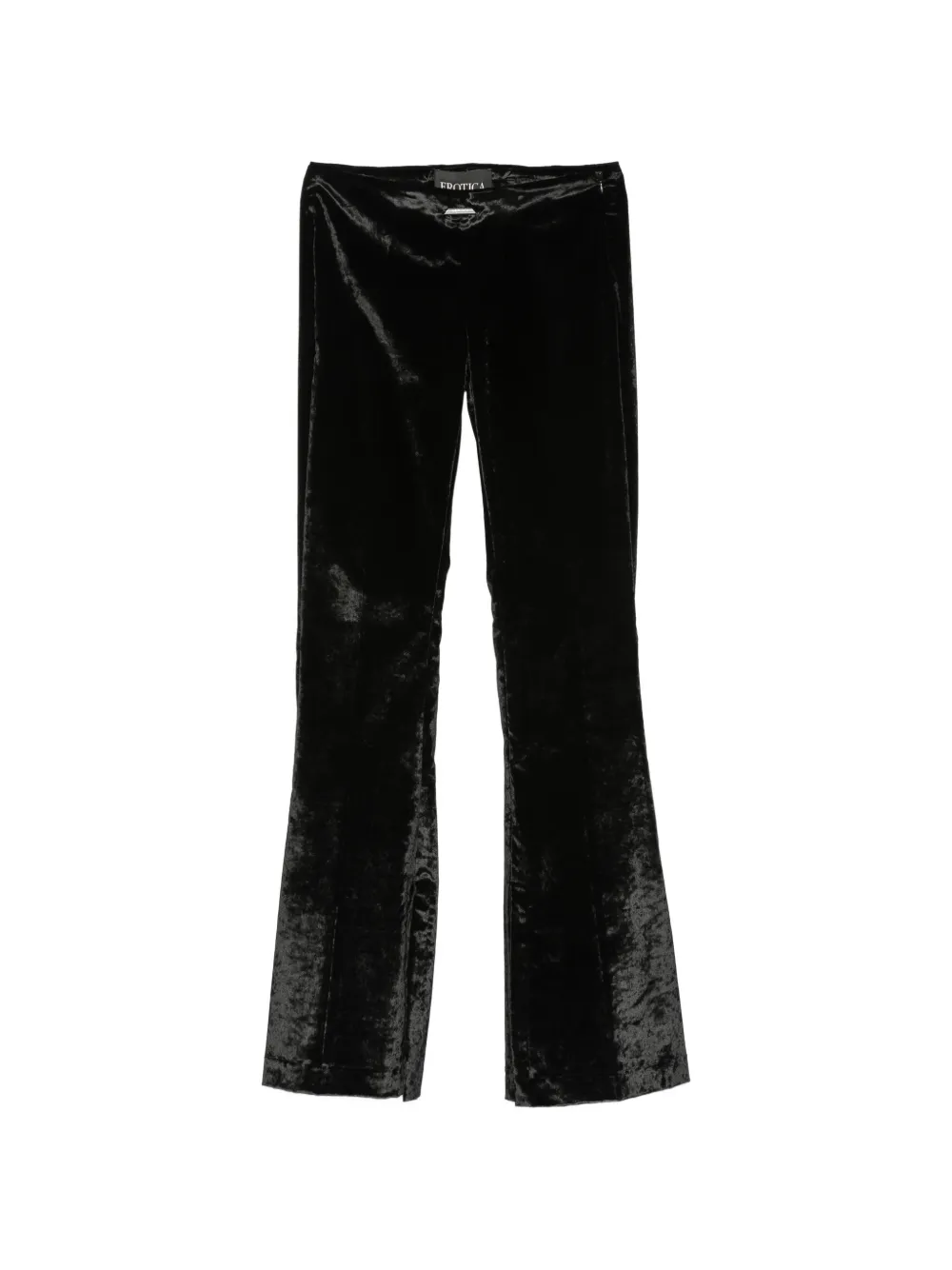 DONDUP crushed-velvet flared-cut trousers - Nero