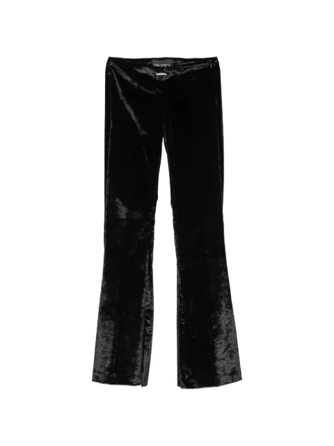 DONDUP crushed-velvet flared-cut trousers