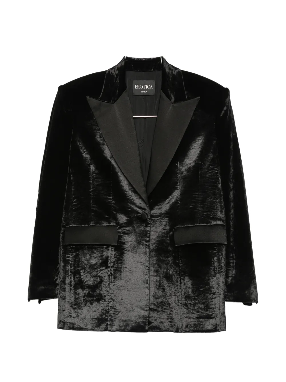 DONDUP crushed-velvet suit - Nero