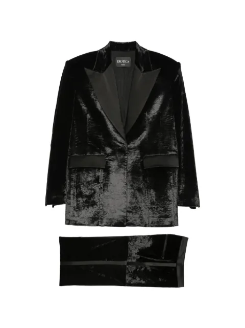 DONDUP crushed-velvet suit