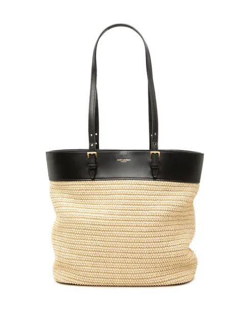 Saint Laurent Pre-Owned 2020 Boucle Raffia Shopper tote bag