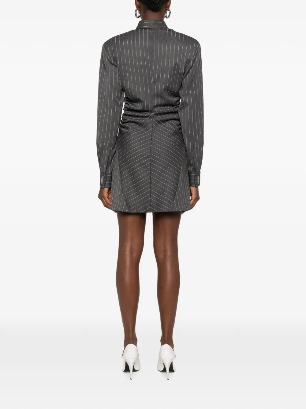 DONDUP Mini-jurk met krijtstreep Grijs