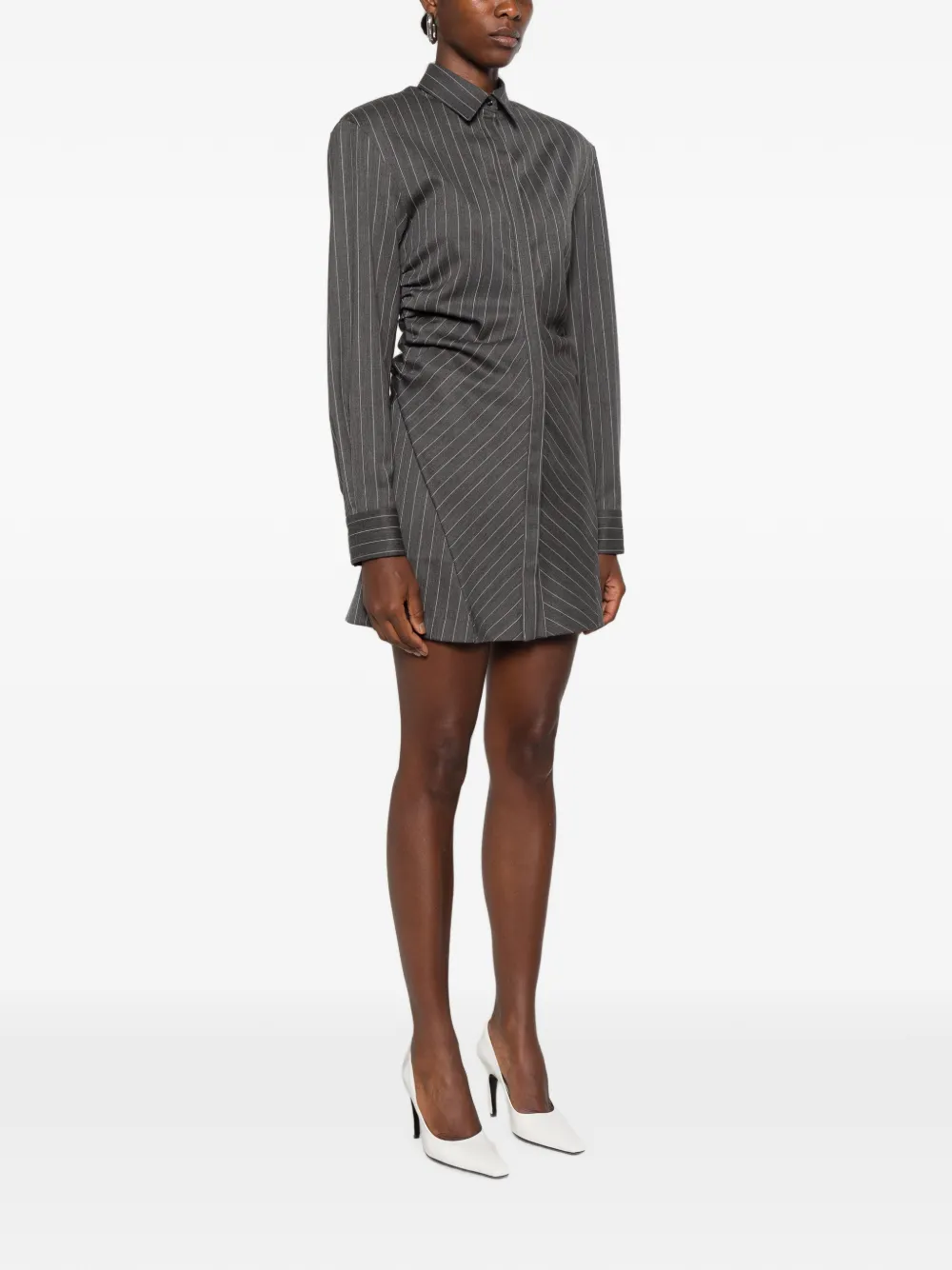 DONDUP Mini-jurk met krijtstreep Grijs