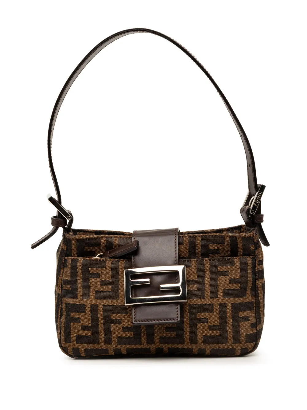 Fendi Pre-Owned Borsa a spalla in tela con motivo Zucca XX secolo - Marrone
