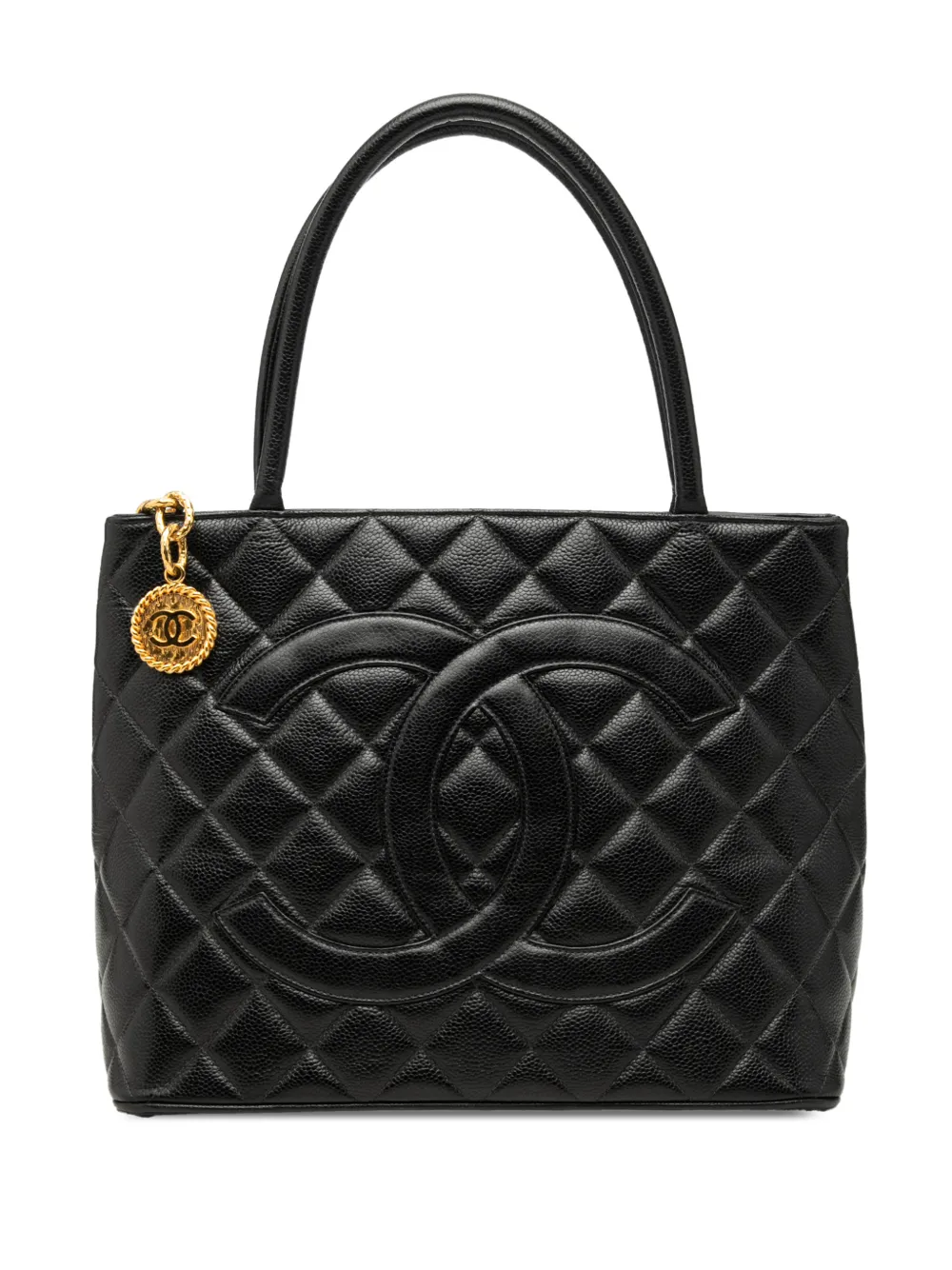 CHANEL Pre-Owned Borsa tote Medallion in pelle Caviar 1997-1999 - Nero