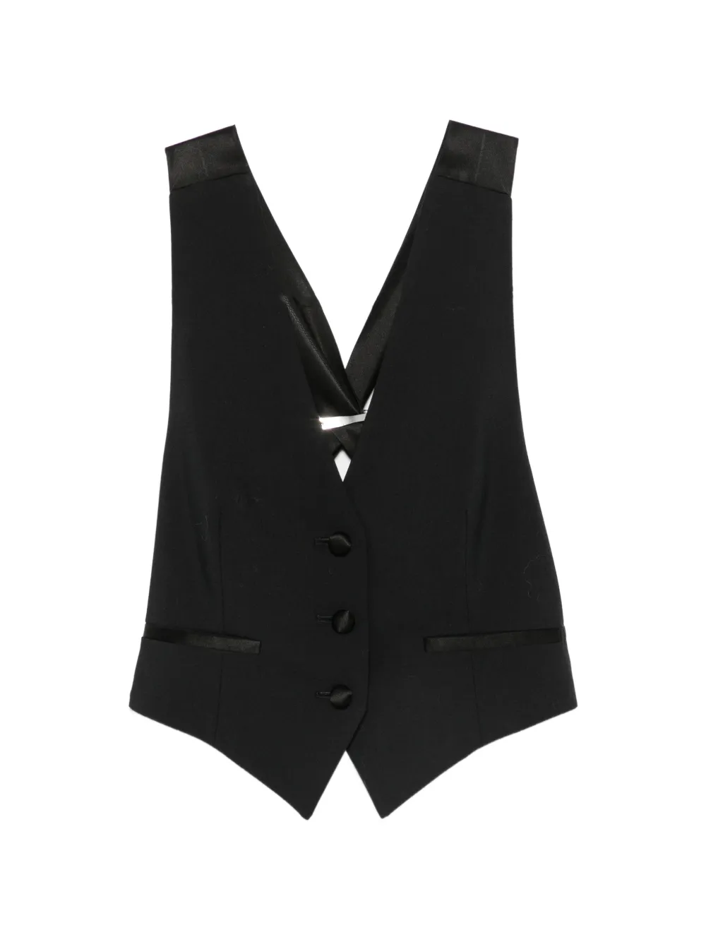 DONDUP crossover-back waistcoat - Nero
