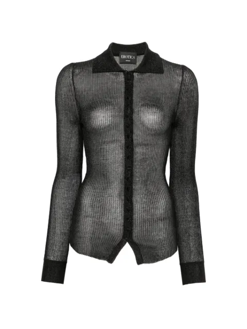 DONDUP ribbed-knit long-sleeve shirt