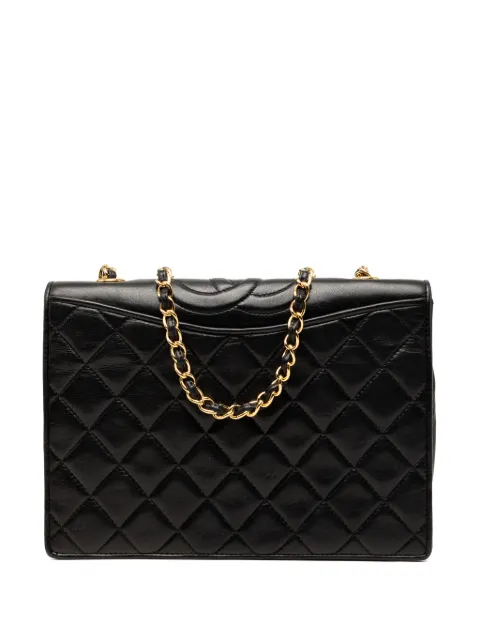 CHANEL Pre-Owned 1989-1991 CC Quilted Lambskin Full Flap crossbody bag