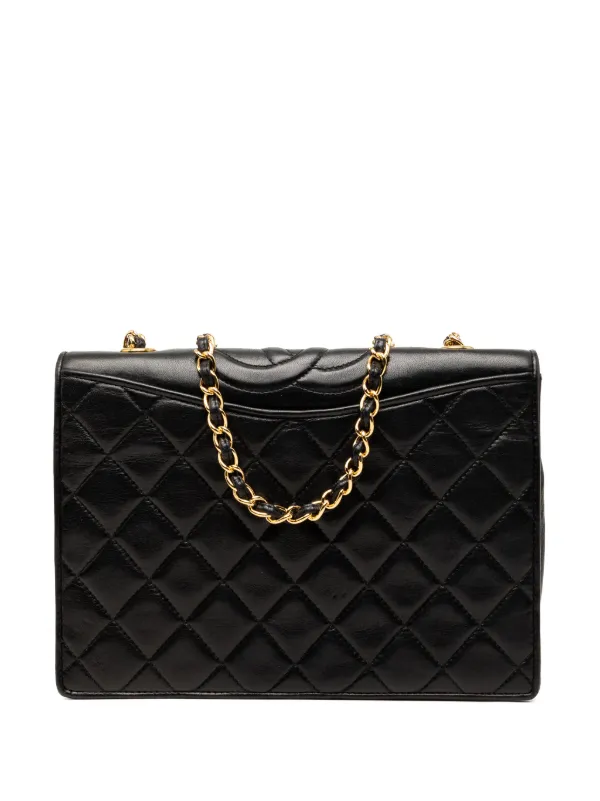 CHANEL Pre-Owned 1989-1991 ココマーク マトラッセ ラムスキン フル 