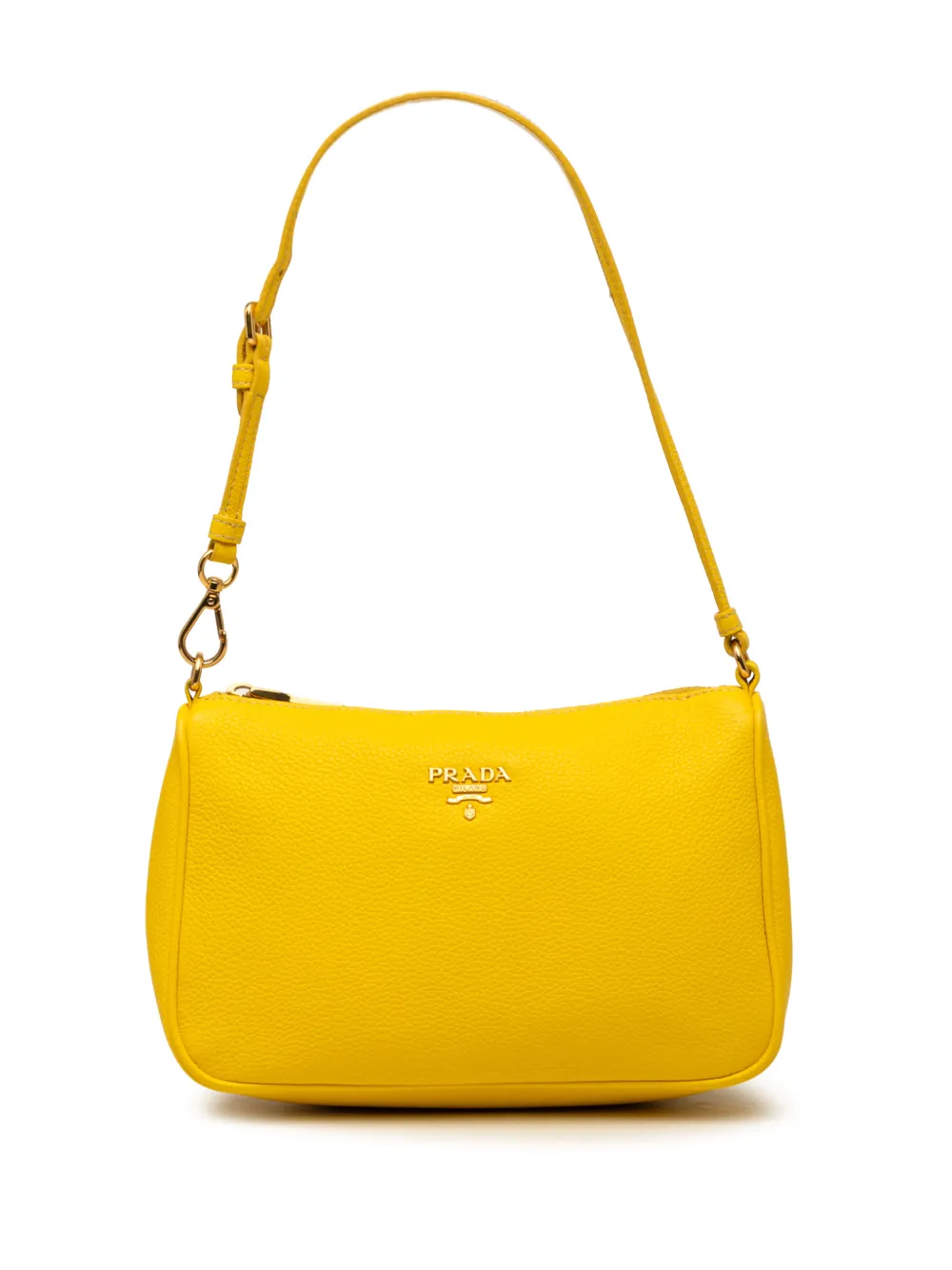 Prada Pre-Owned Borsa a spalla in pelle Vitello Daino 2010-2026 - Giallo
