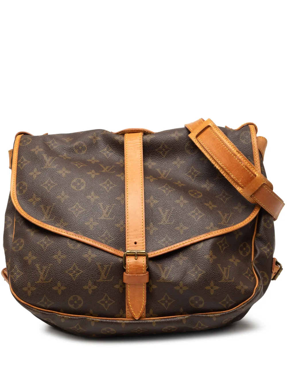 Louis Vuitton Pre-Owned Borsa a tracolla Saumur 35 con monogramma 1992 - Marrone