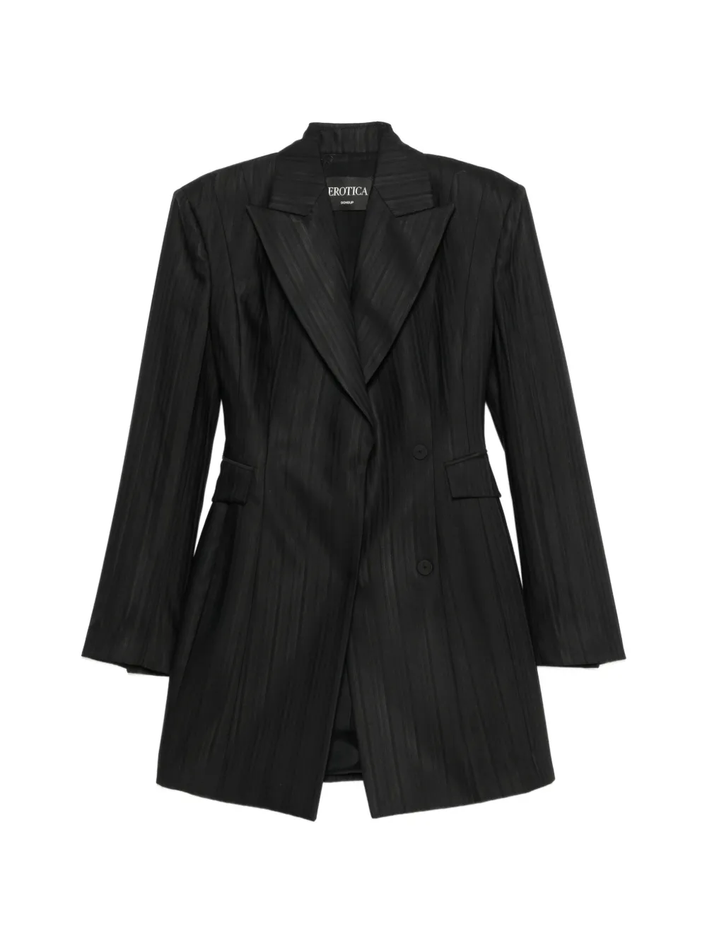 DONDUP pinstripe-pattern double-breasted mini dress - Nero