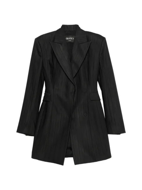 DONDUP robe courte croisée à fines rayures