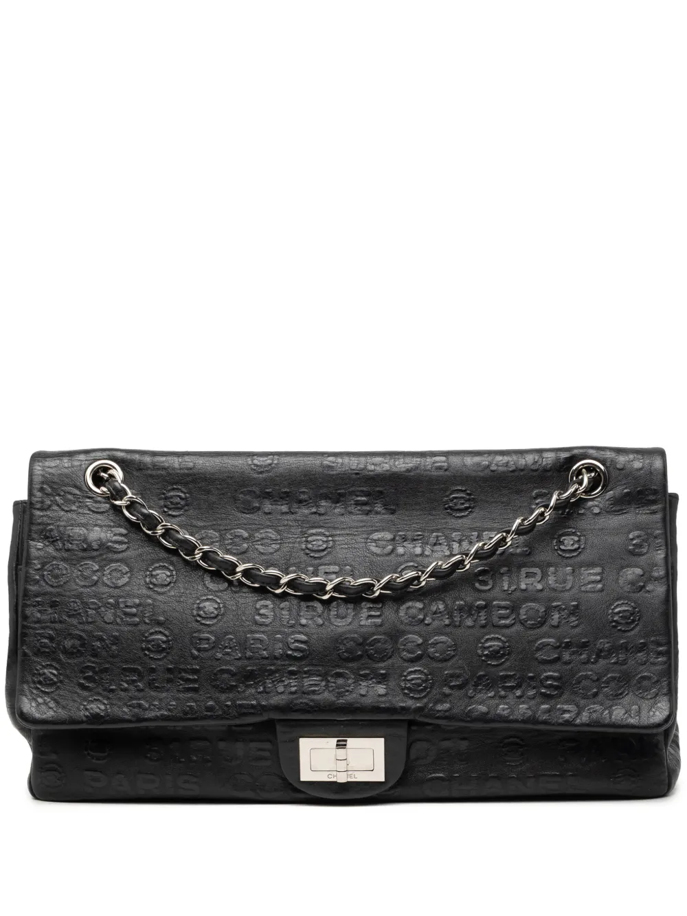 CHANEL Pre-Owned Borsa a spalla Maxi Goffrata 31 Rue Cambon Reissue 2.55 Double Flap 2008-2009 - Nero