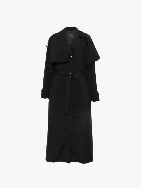 DONDUP belted ring-detail trench coat