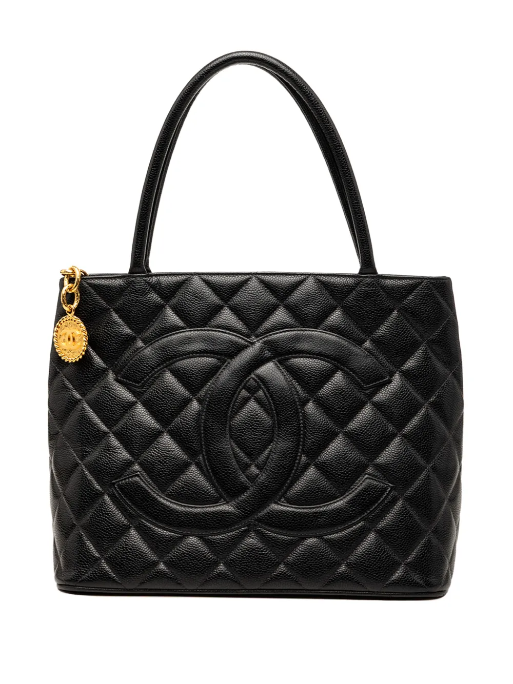 CHANEL Pre-Owned Borsa tote Medallion in pelle Caviar 1997-1999 - Nero