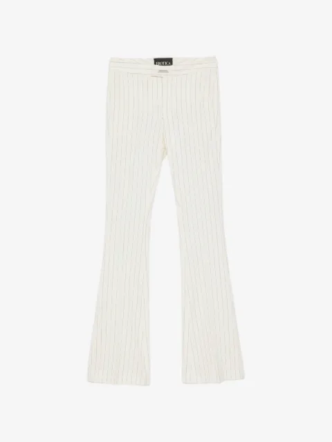 DONDUP pinstripe-pattern flare-cut tailored trousers