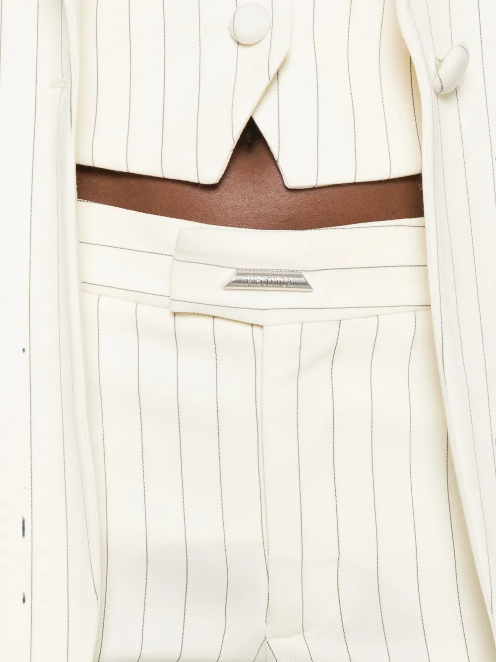 DONDUP Broek met krijtstreep Beige