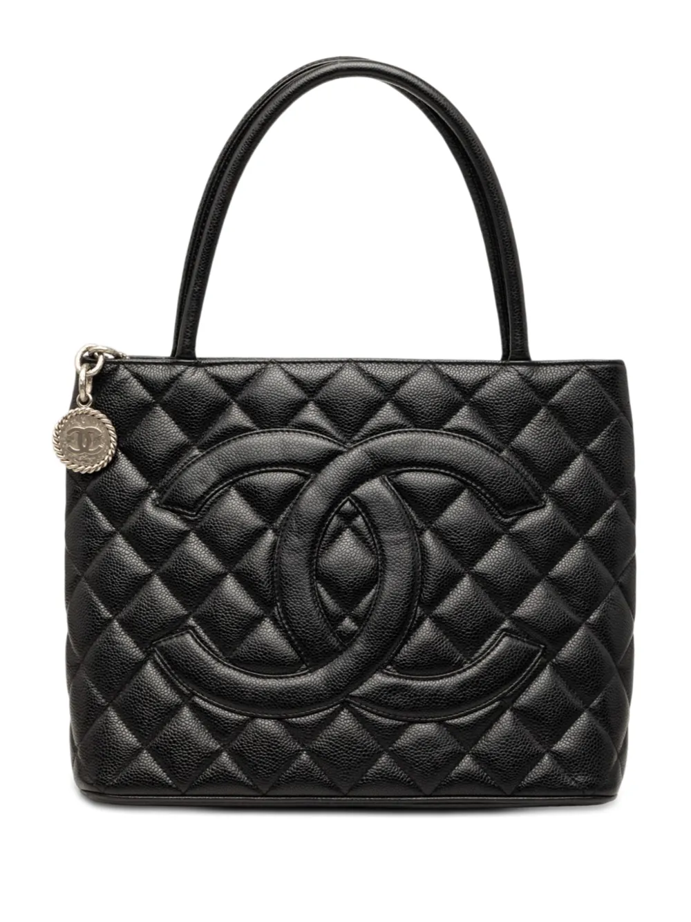 CHANEL Pre-Owned Borsa tote Medallion in pelle Caviar 2002-2003 - Nero