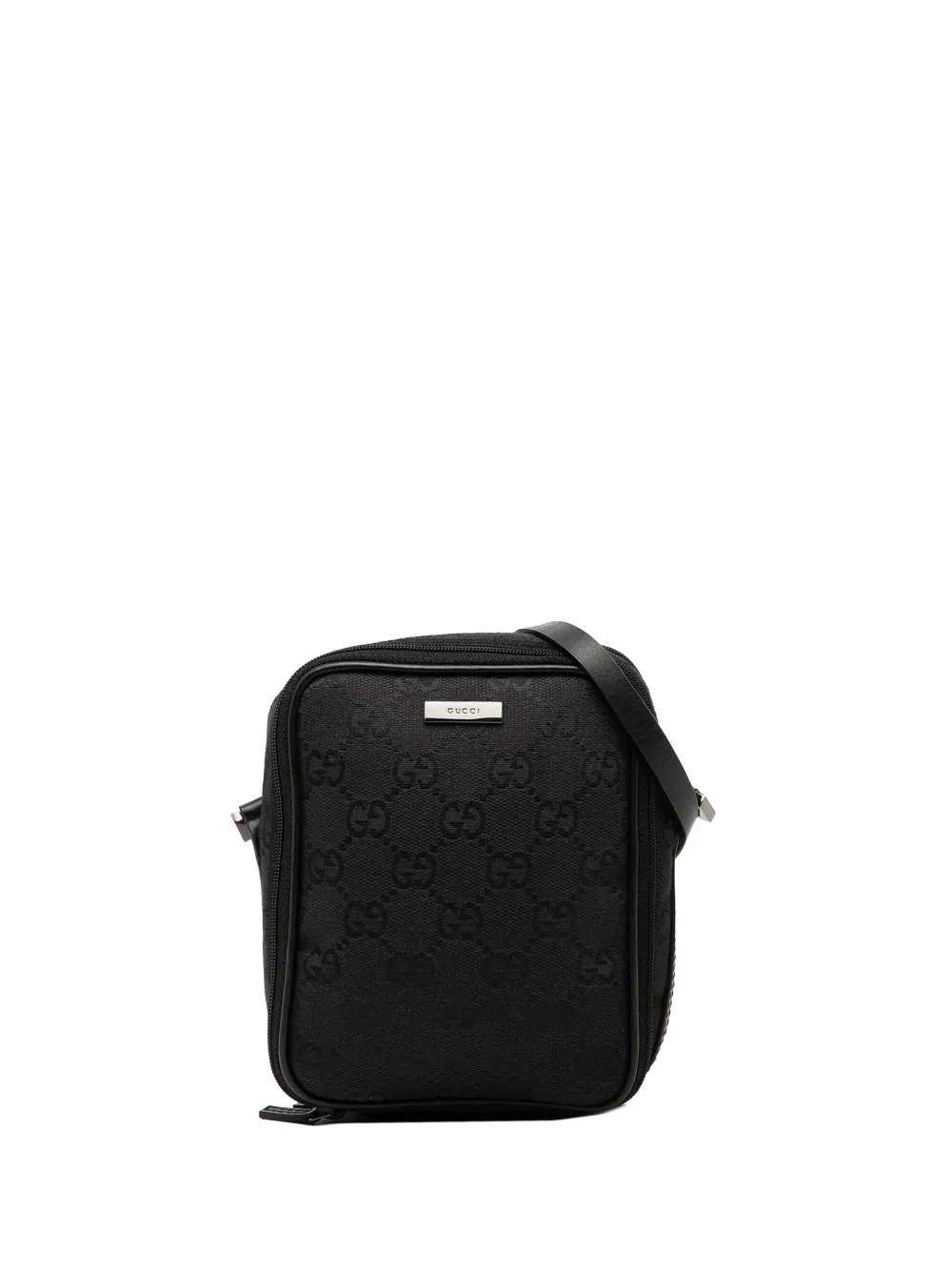 Gucci Pre-Owned Trousse in tela GG con doppia zip 2000-2015 - Nero