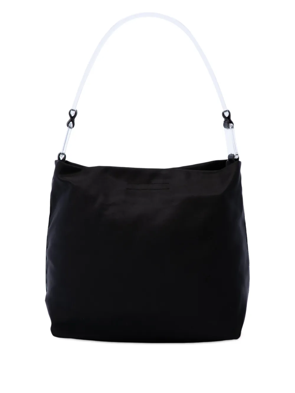 Prada Pre-Owned Borsa a spalla in tessuto acrilico con manico 2000-2013 - Nero