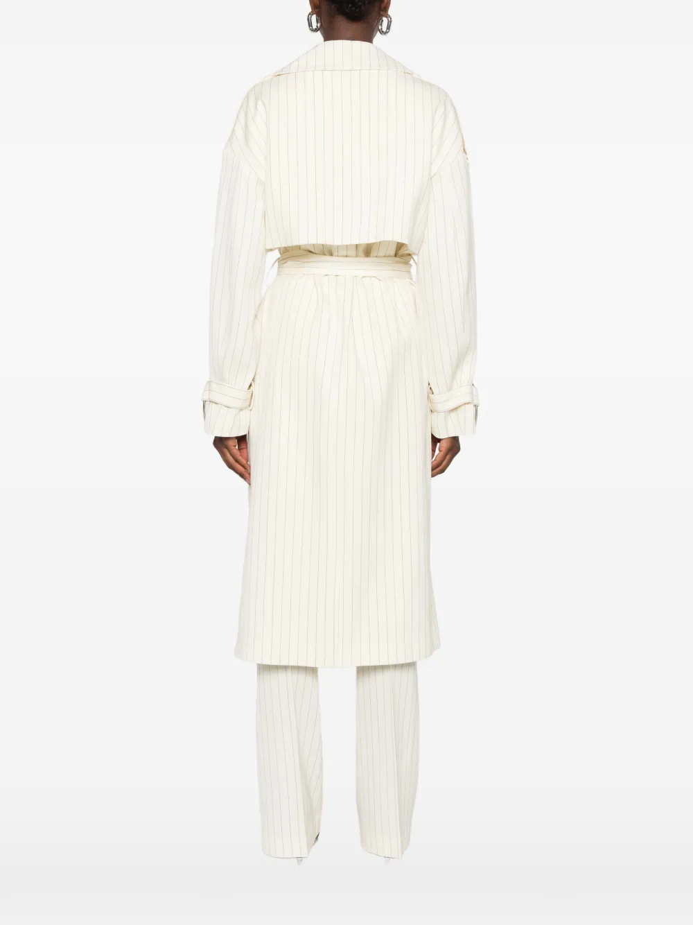 DONDUP Trenchcoat met krijtstreep Beige