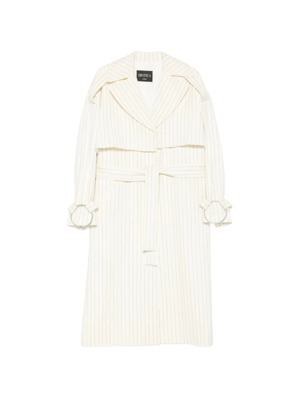 DONDUP pinstripe-pattern belted coat - Toni neutri