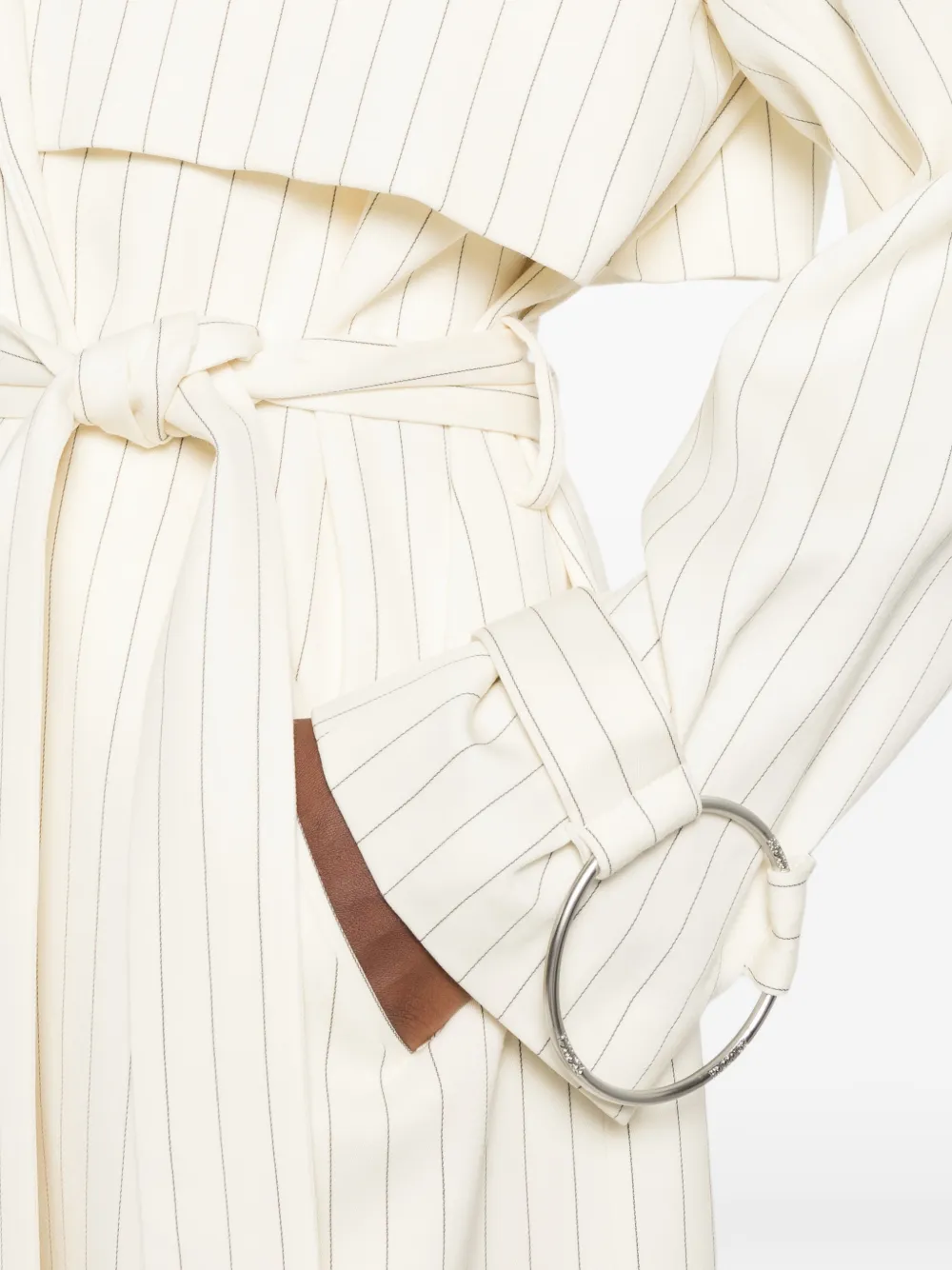DONDUP Trenchcoat met krijtstreep Beige