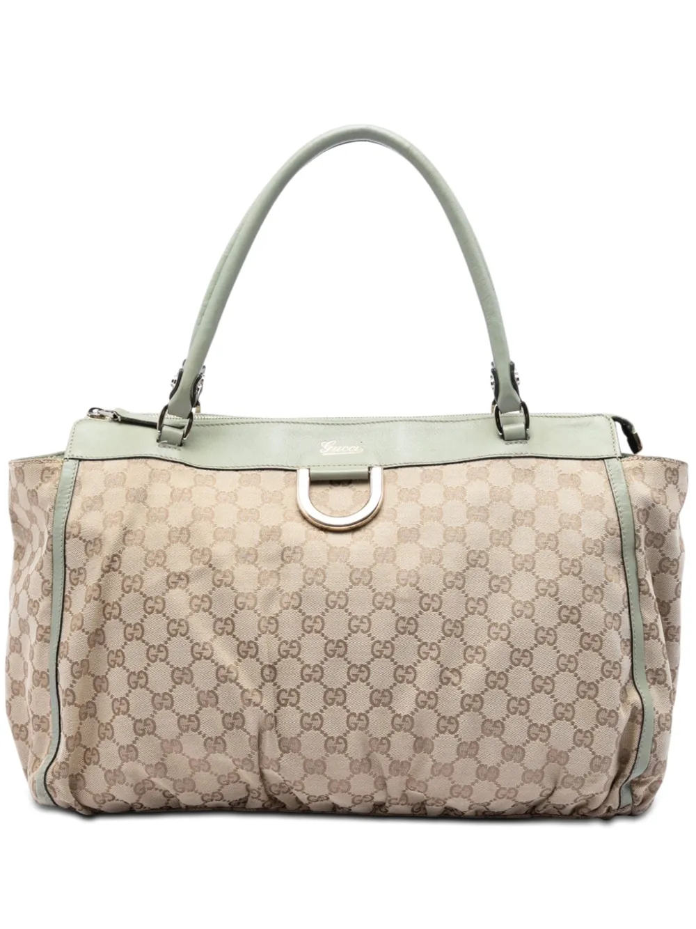Gucci Pre-Owned Borsa tote Abbey in tela GG con anello a D 2016-2026 - Toni neutri