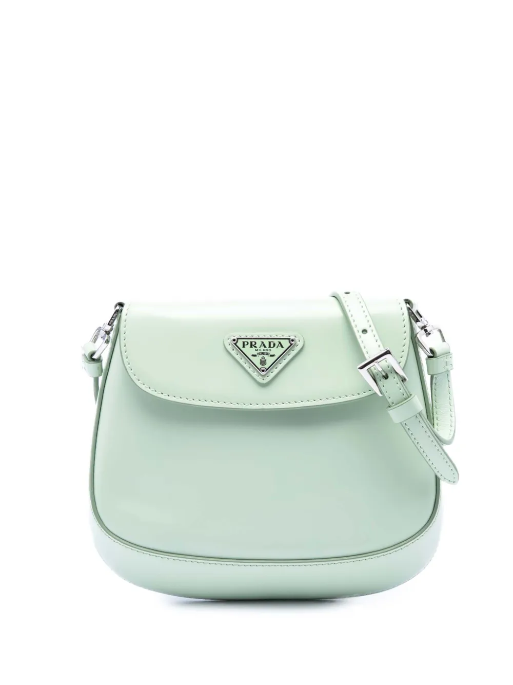 Prada Pre-Owned Borsa a tracolla Cleo Bag mini in pelle con finitura spazzolata 2000-2013 - Verde