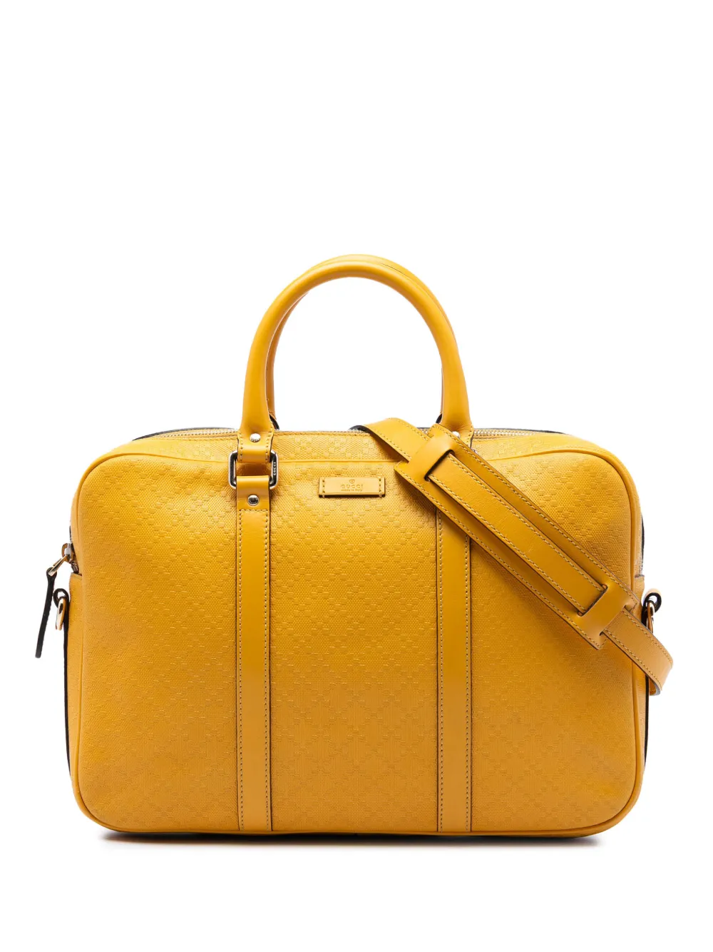 Gucci Pre-Owned 2016-2026 Medium Diamante Bright Leather business bag - Yellow