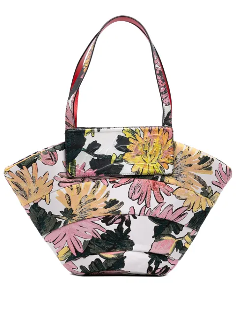 Christian Louboutin Pre-Owned 2021-2022 Canvas Floral Embroidered Loubishore tote bag