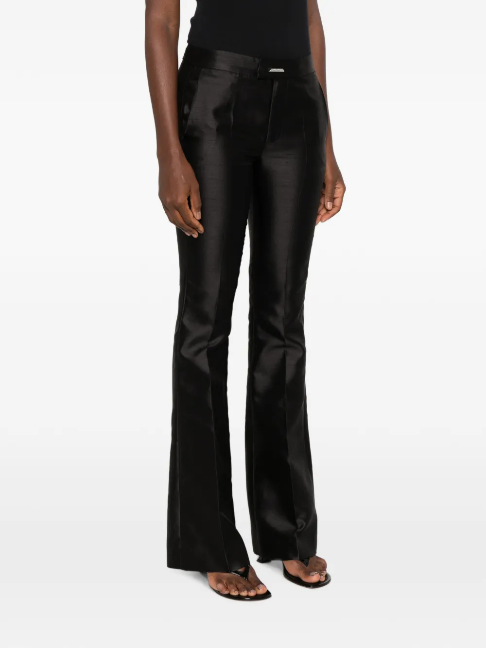 DONDUP Broek met satijnen afwerking Zwart