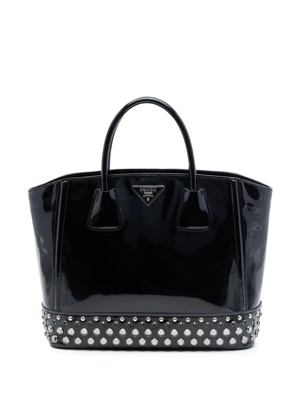 Prada Pre-Owned Borsa tote con borchie 2010-2026 - Nero