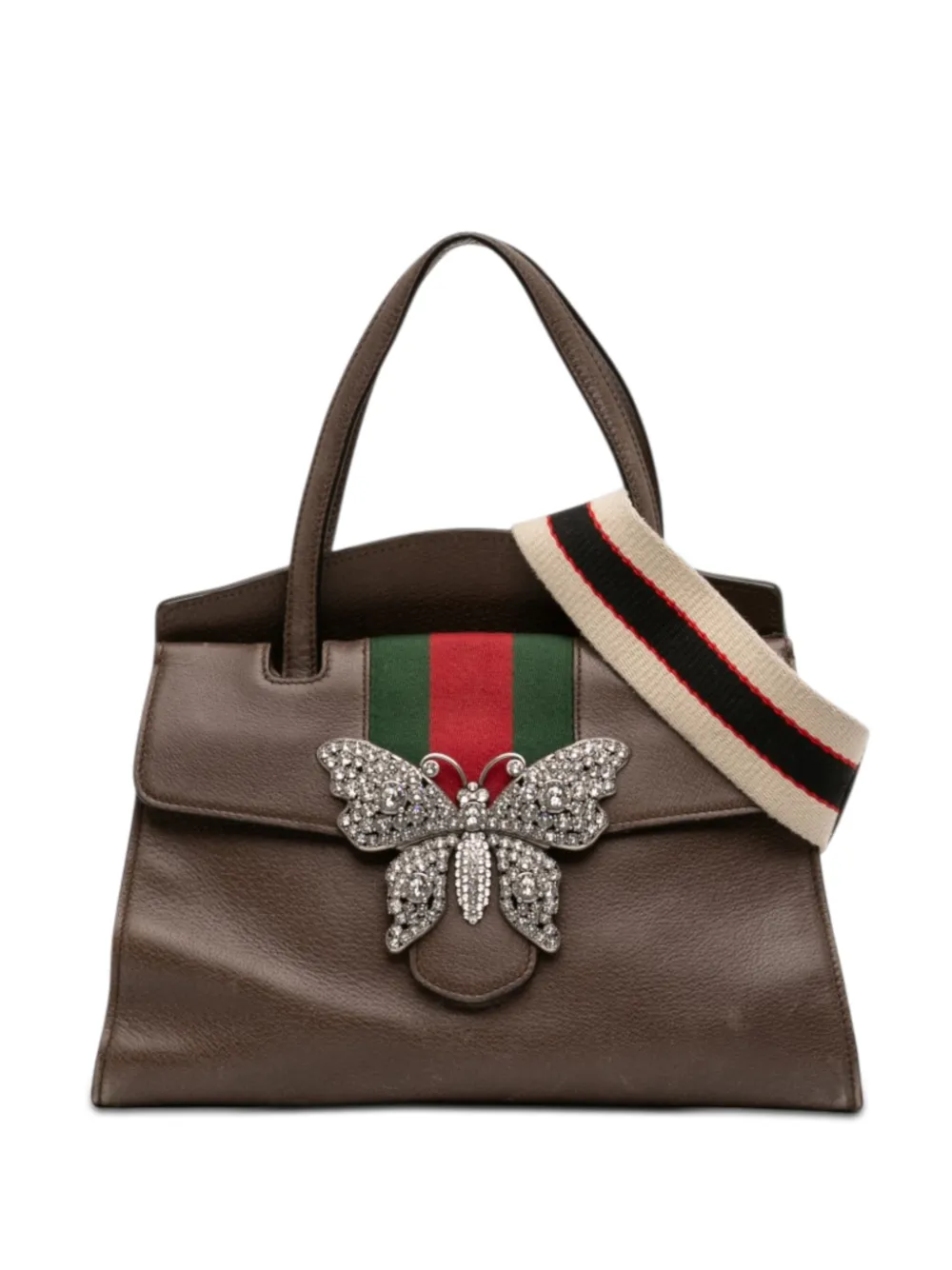 Gucci Pre-Owned Borsa a tracolla Linea Totem media in pelle di vitello 2016-2026 - Marrone