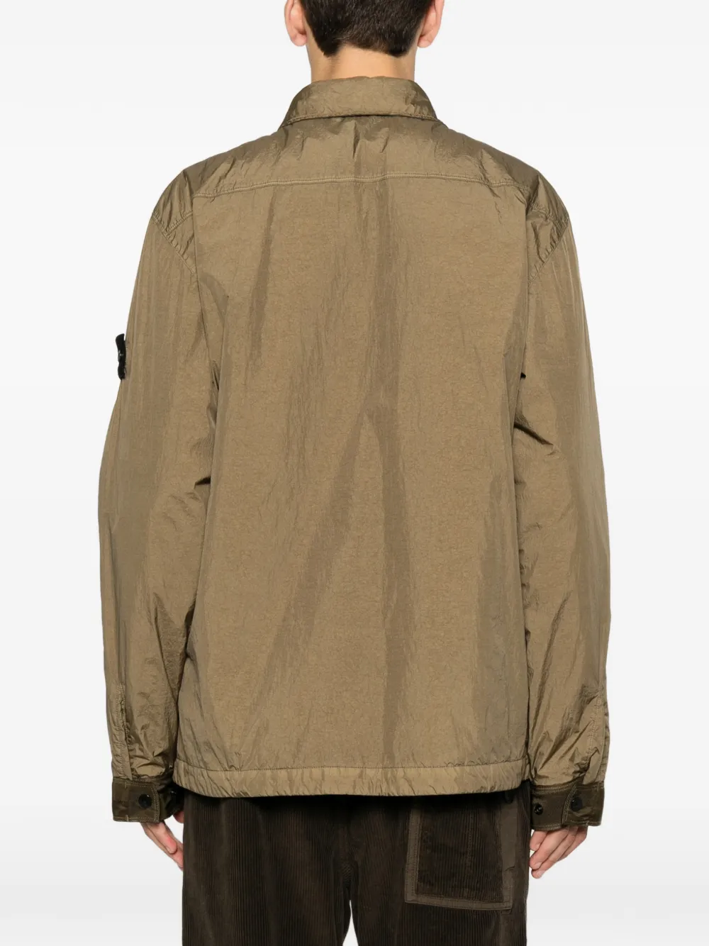 Stone Island Q100022 Reps NY gewatteerd trainingsjack met gekreukt effect Groen