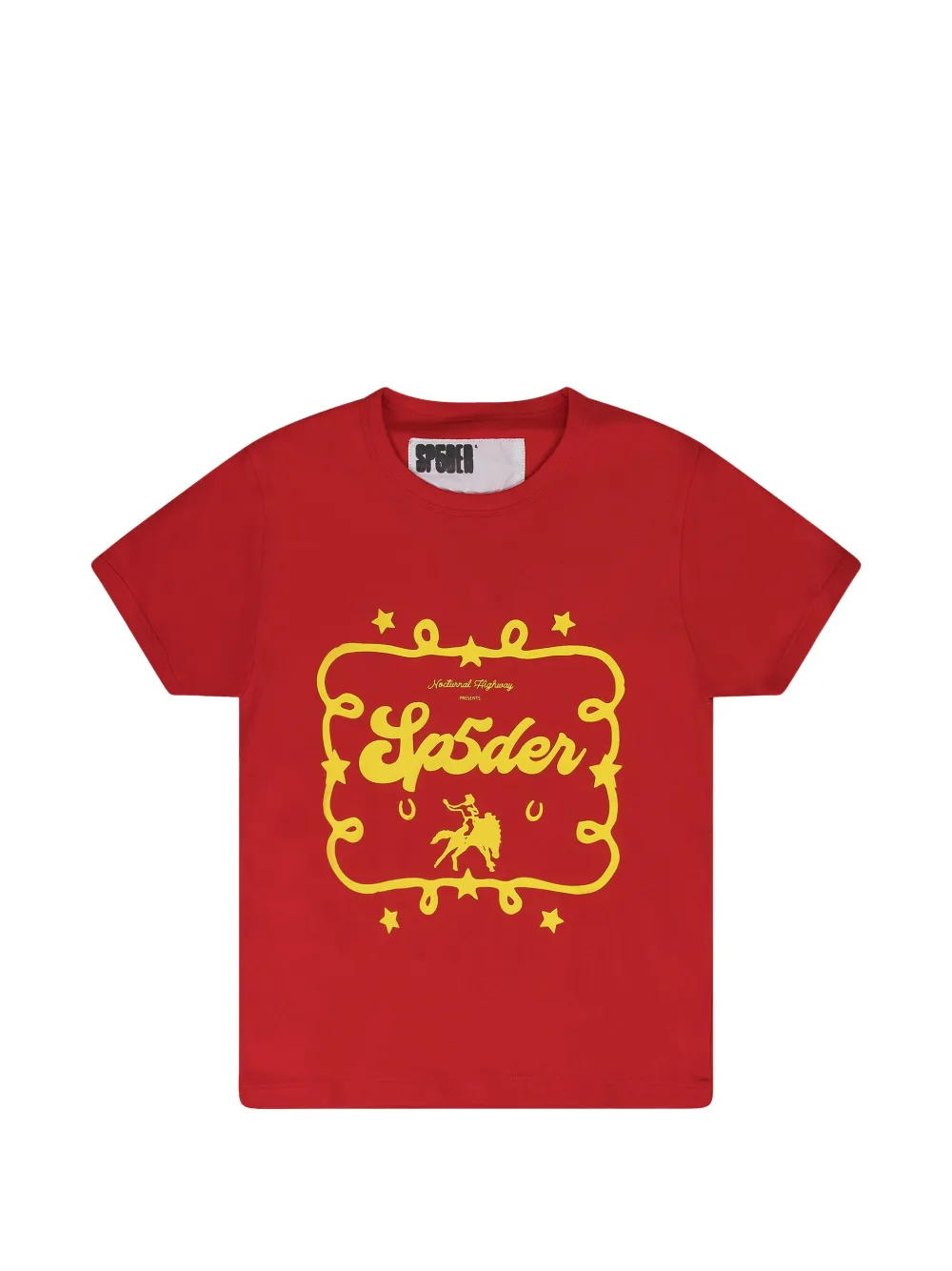 SP5DER graphic-print T-shirt - Rosso
