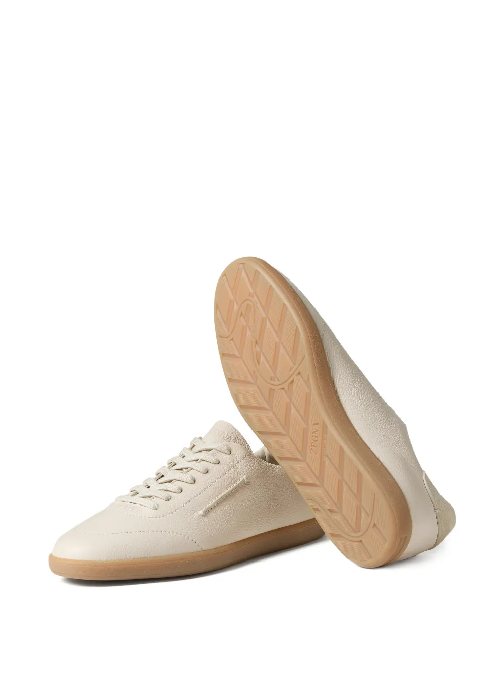 Zegna 232 leren sneakers Beige