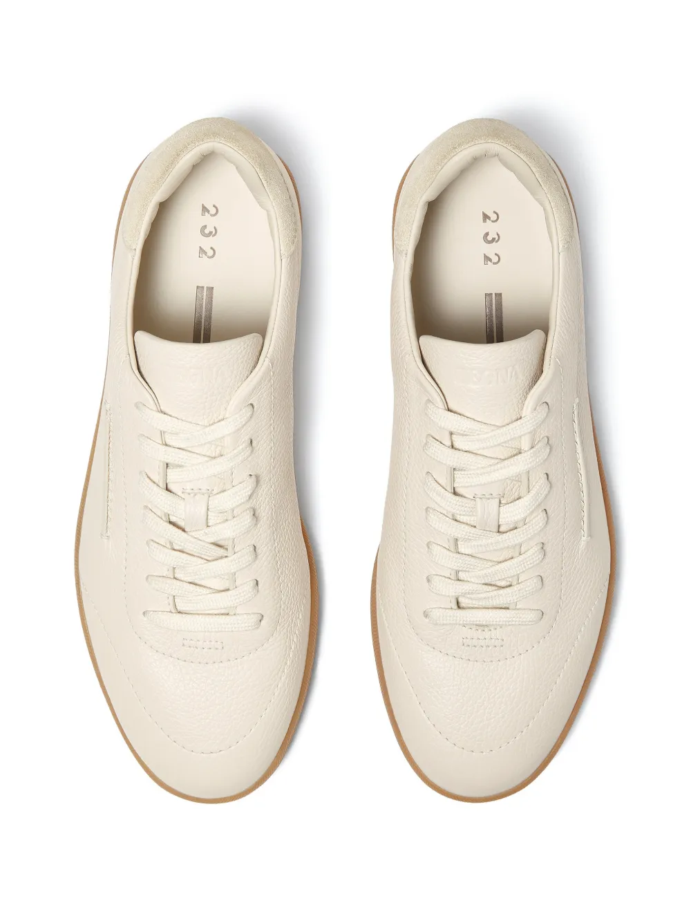 Zegna 232 leren sneakers Beige