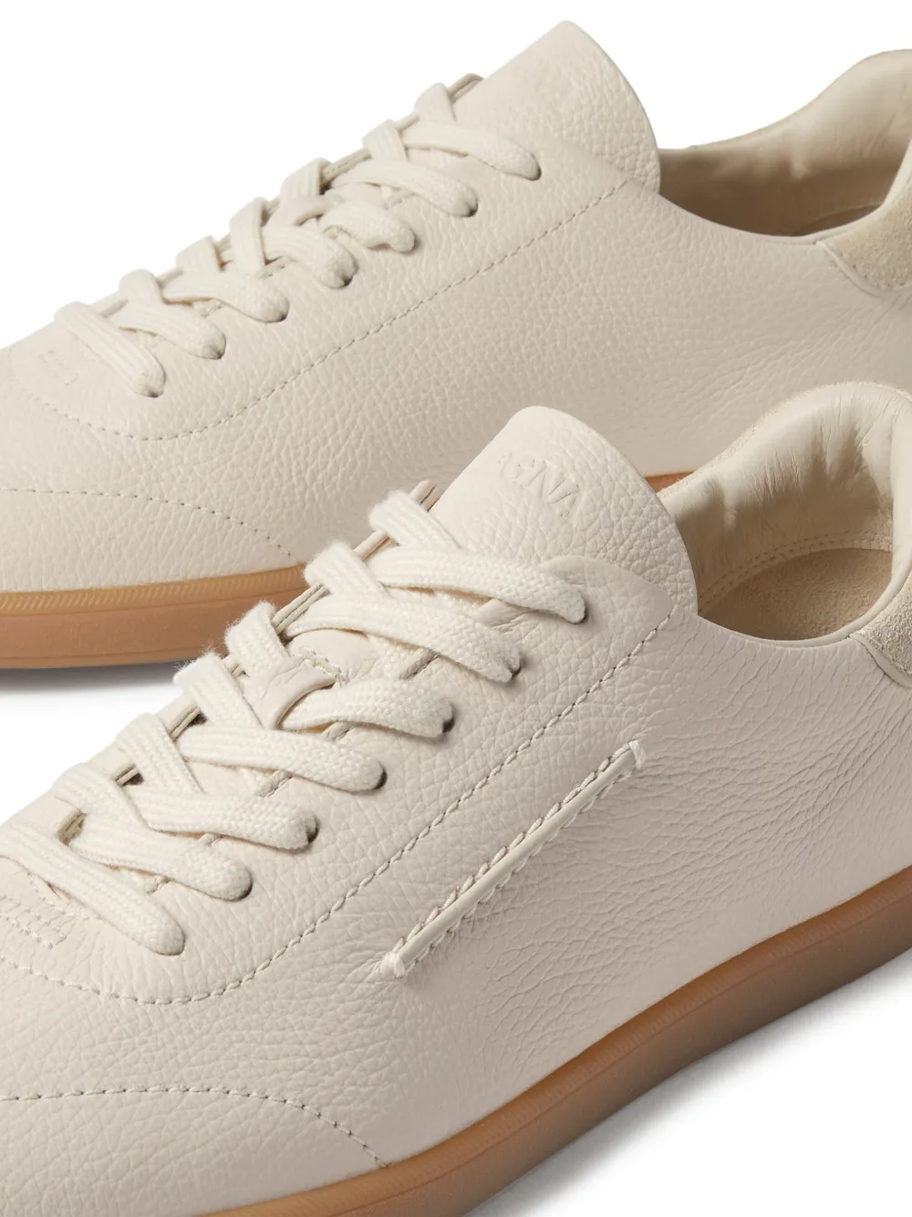 Zegna 232 leren sneakers Beige