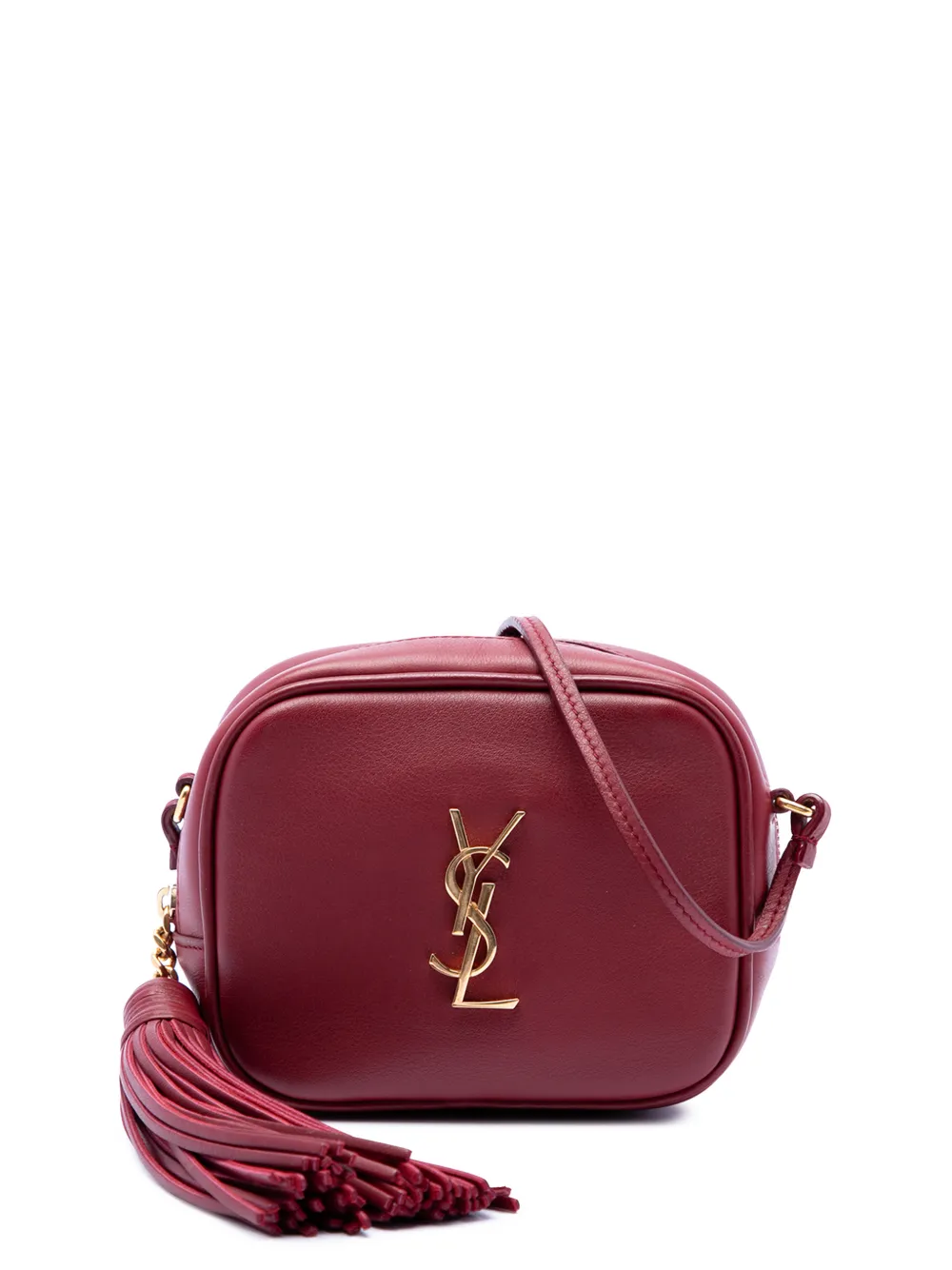 Saint Laurent Pre-Owned Borsa a tracolla Blogger in pelle di vitello con monogramma 2017 - Rosso