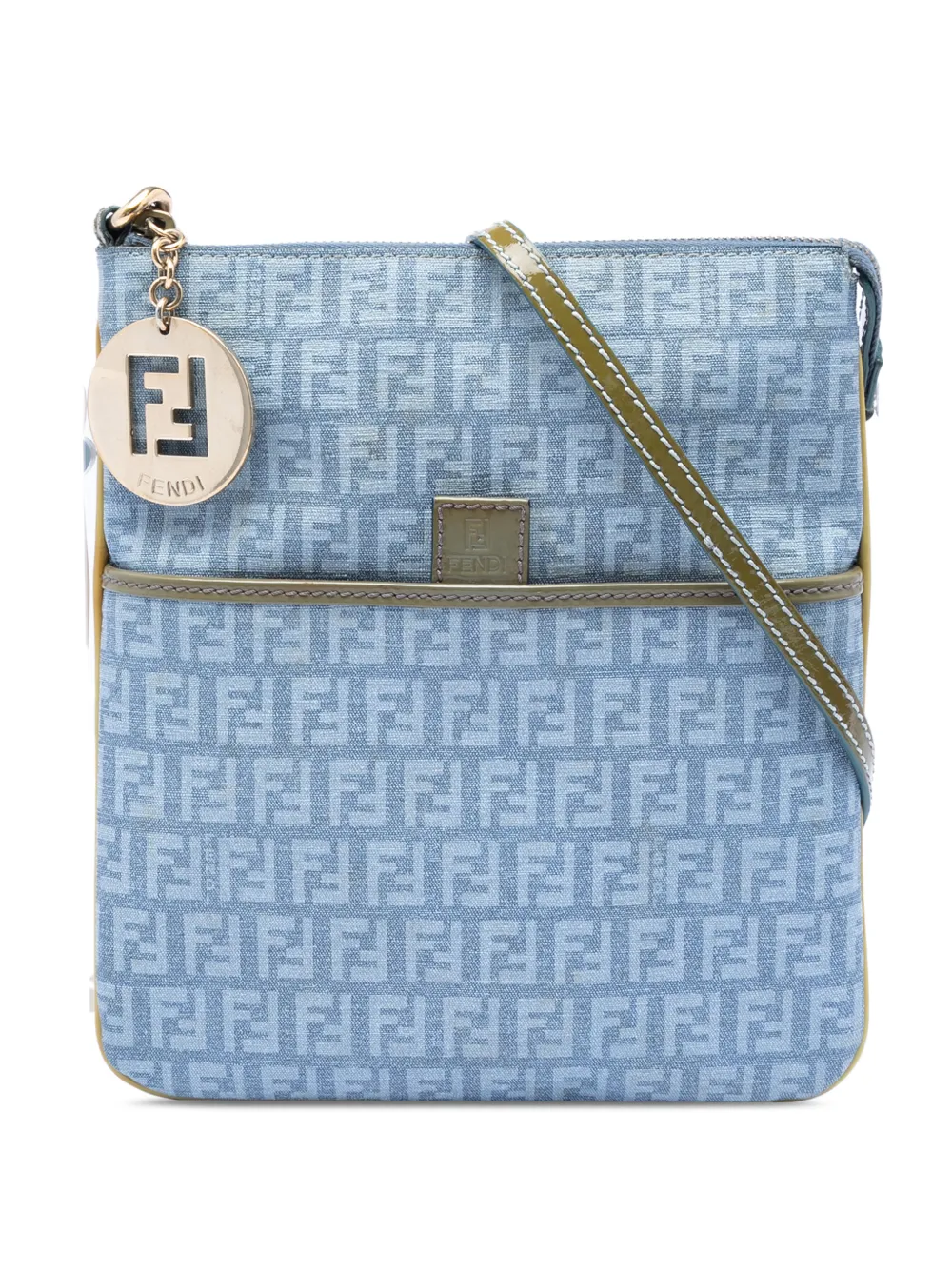 Fendi Pre-Owned Borsa a tracolla Forever in tela cerata con motivo Zucchino 2000-2010 - Blu