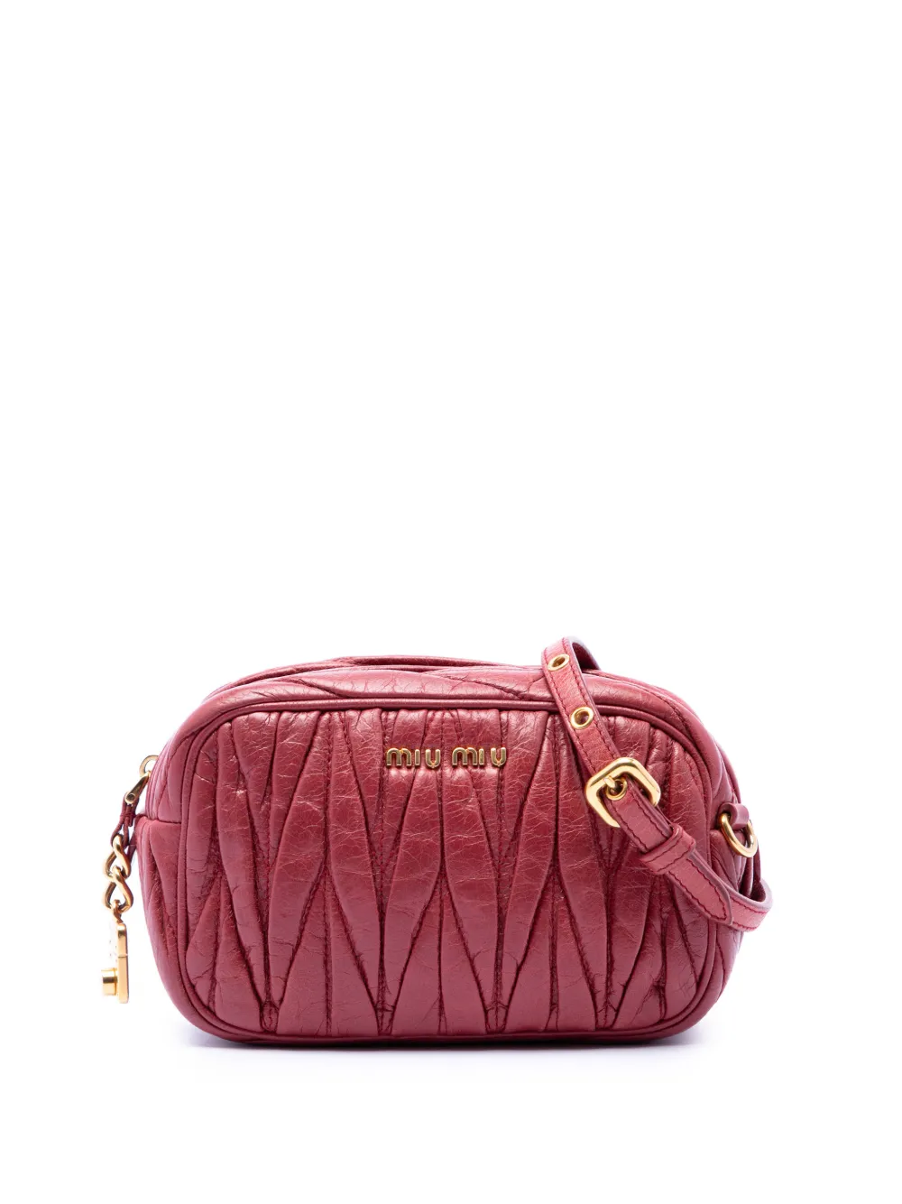 Miu Miu Pre-Owned Borsa a tracolla in nappa matelassé 2010-2026 - Rosso
