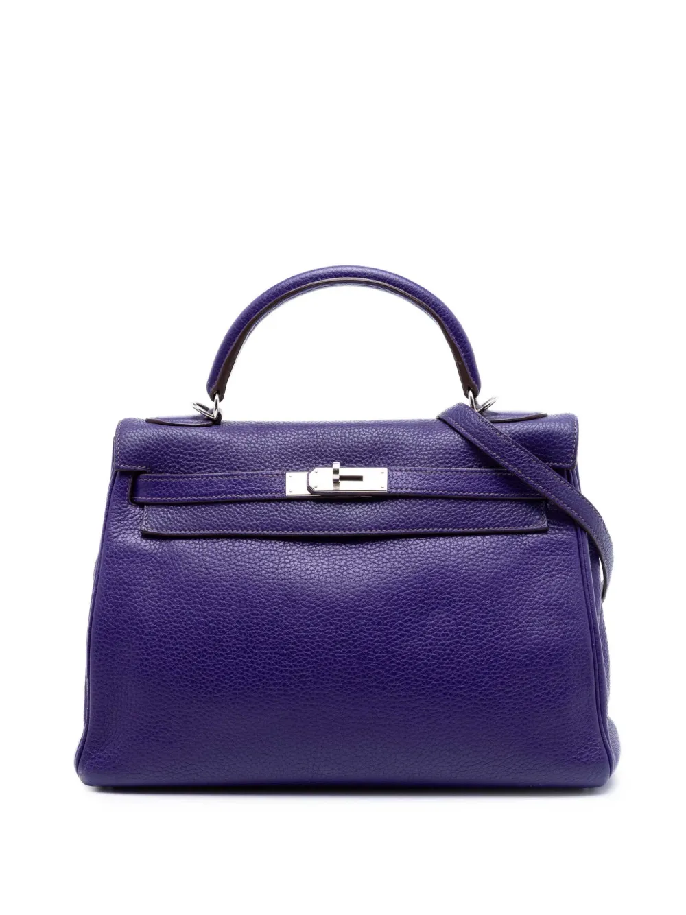 Hermès Pre-Owned Borsa a tracolla Kelly II Retourne 32 in pelle Clemence 2010 - Viola