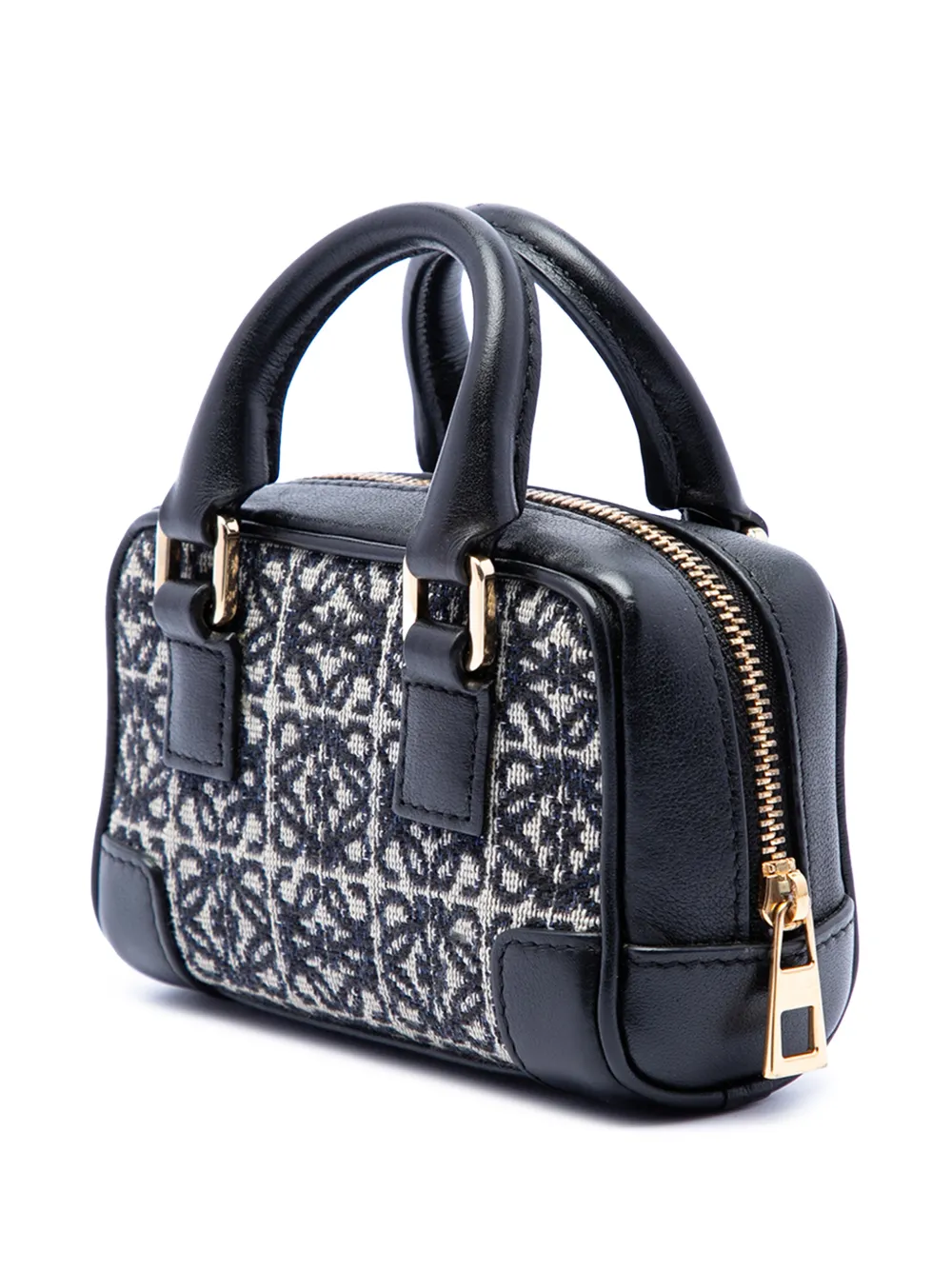 【未使用に近い】LOEWE アナグラム　アマソナ　キャンバス　バックル　ブラック Loewe Pre-Owned 2021 ナノ アナグラム キャンバス アマソナ