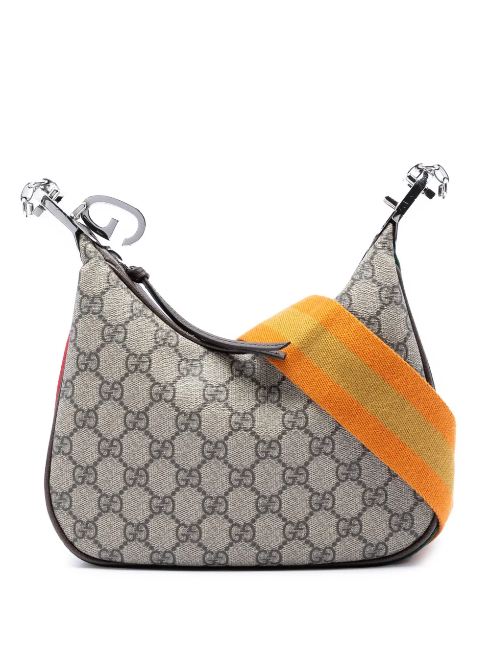 Gucci Pre-Owned 2016-2026 kleine GG Supreme Web Attache Umhängetasche - Nude