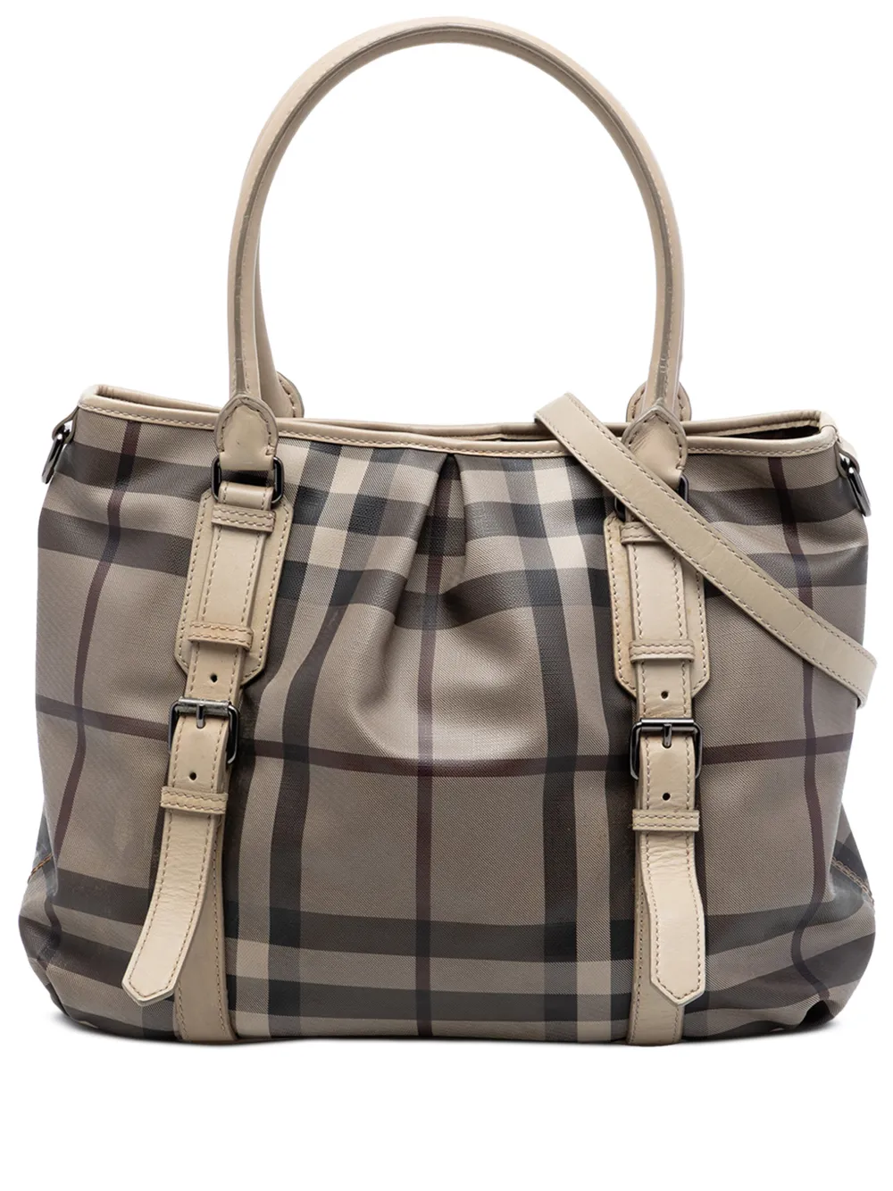 Burberry Pre-Owned Borsa a tracolla in tela cerata con motivo Smoked Check 2000-2017 - Toni neutri