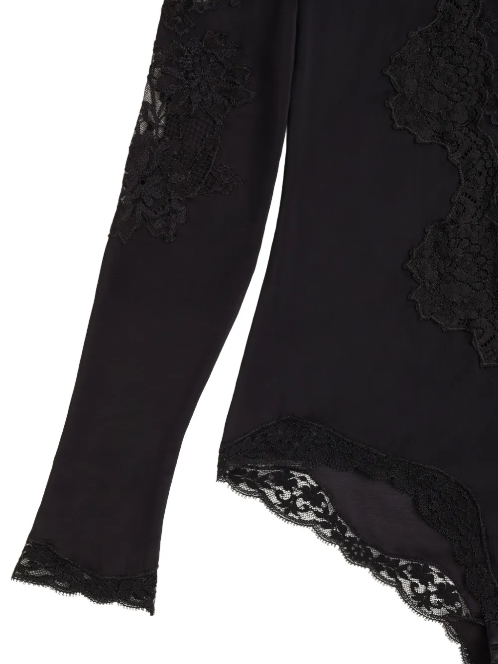 Valentino Garavani Jersey body met kant Zwart